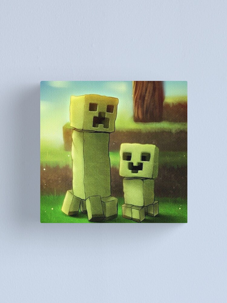 Custom Minecraft Creeper Painting 12 X 12 