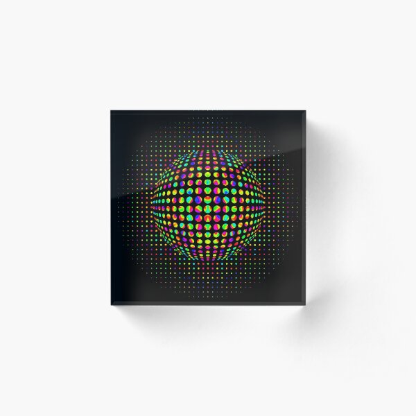 Psychedelic Art, Psychedelia, Psychedelic Pattern, 3d illusion Acrylic Block