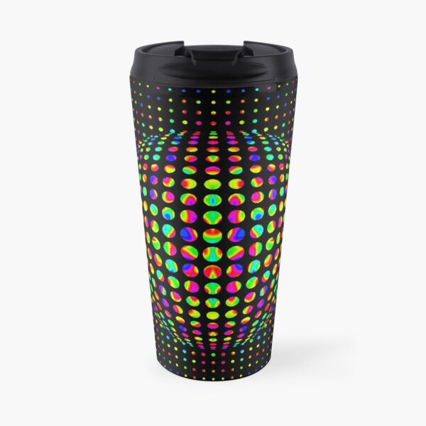 Psychedelic Art, Psychedelia, Psychedelic Pattern, 3d illusion Travel Mug