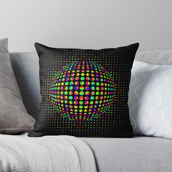 Psychedelic Art, Psychedelia, Psychedelic Pattern, 3d illusion Throw Pillow