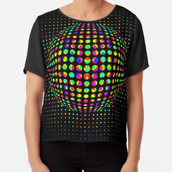 Psychedelic Art, Psychedelia, Psychedelic Pattern, 3d illusion Chiffon Top
