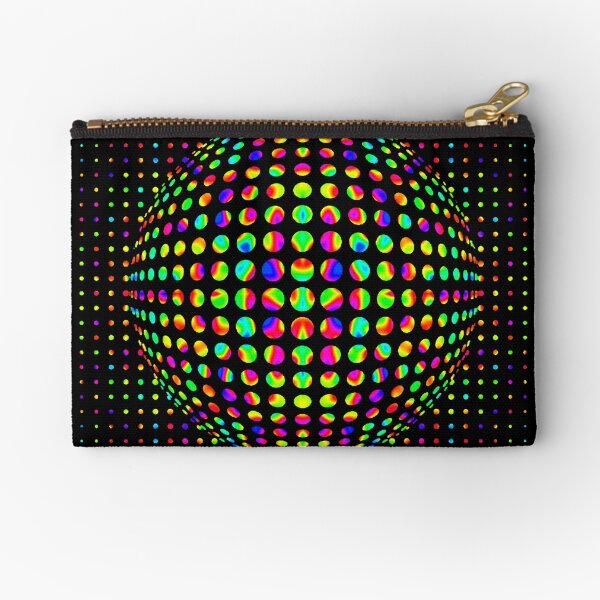Psychedelic Art, Psychedelia, Psychedelic Pattern, 3d illusion Zipper Pouch