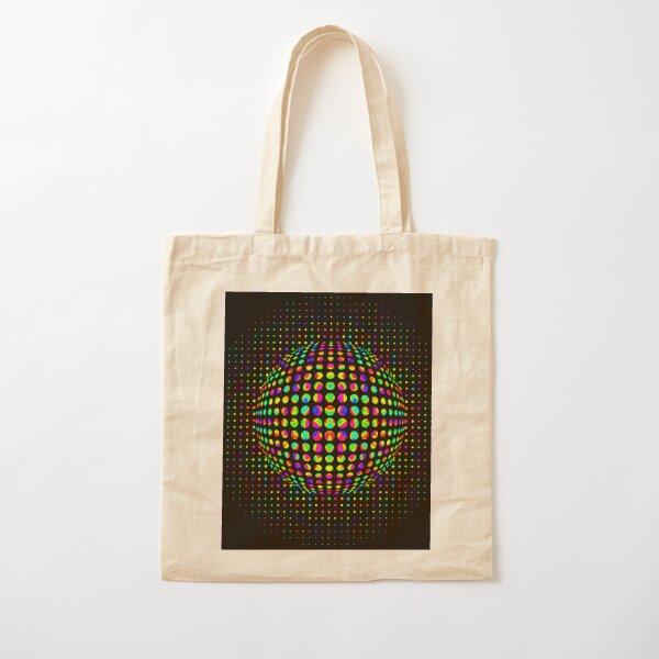 Psychedelic Art, Psychedelia, Psychedelic Pattern, 3d illusion Cotton Tote Bag