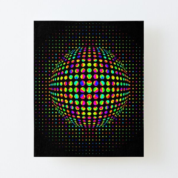 Psychedelic Art, Psychedelia, Psychedelic Pattern, 3d illusion Canvas Mounted Print