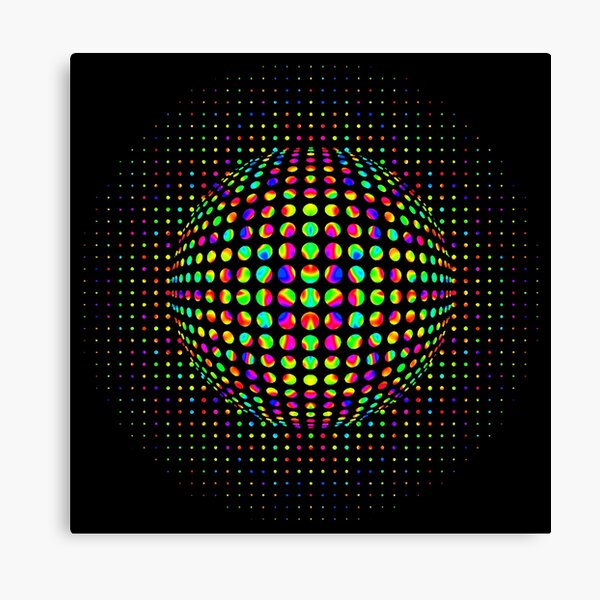 Psychedelic Art, Psychedelia, Psychedelic Pattern, 3d illusion Canvas Print