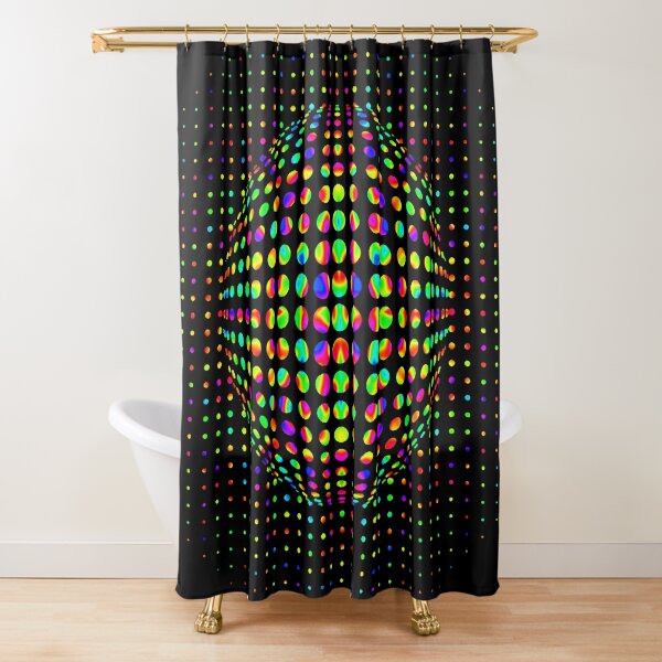 Psychedelic Art, Psychedelia, Psychedelic Pattern, 3d illusion Shower Curtain