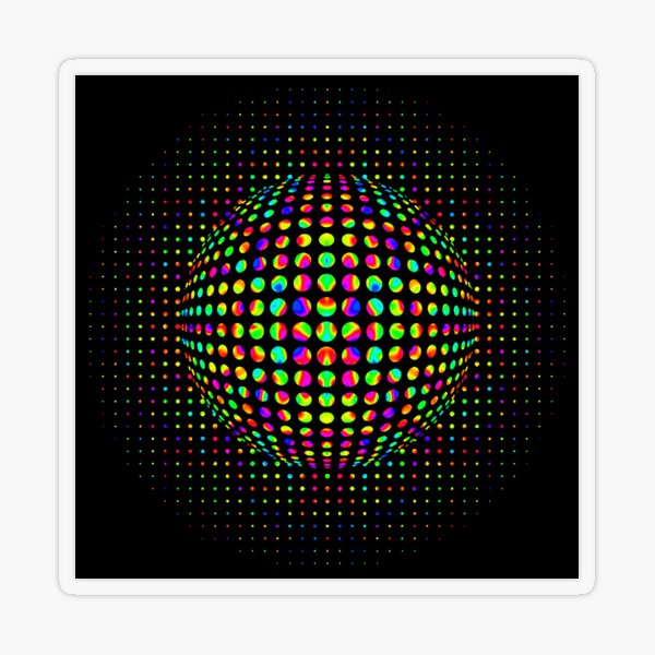 Psychedelic Art, Psychedelia, Psychedelic Pattern, 3d illusion Transparent Sticker
