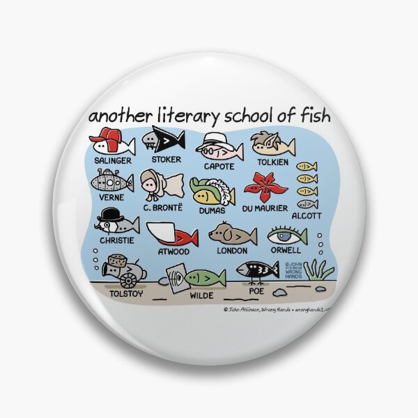 Item preview, another literary school if fish designed and sold by WrongHands.