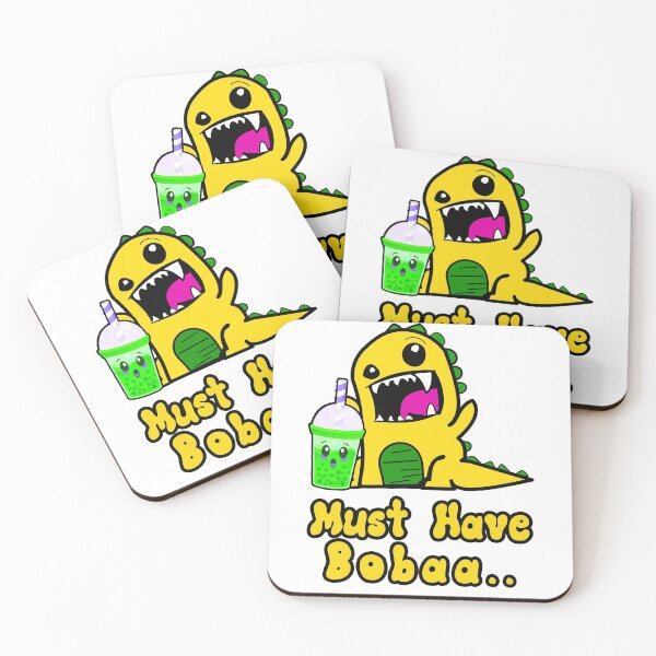Item preview, Cute Scary Kawaii Dino Obsessed Must Have Boba Drink designed and sold by Yellow Coffee.