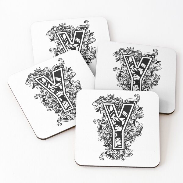 Item preview, Floral letter Y designed and sold by DarkArtStudio.