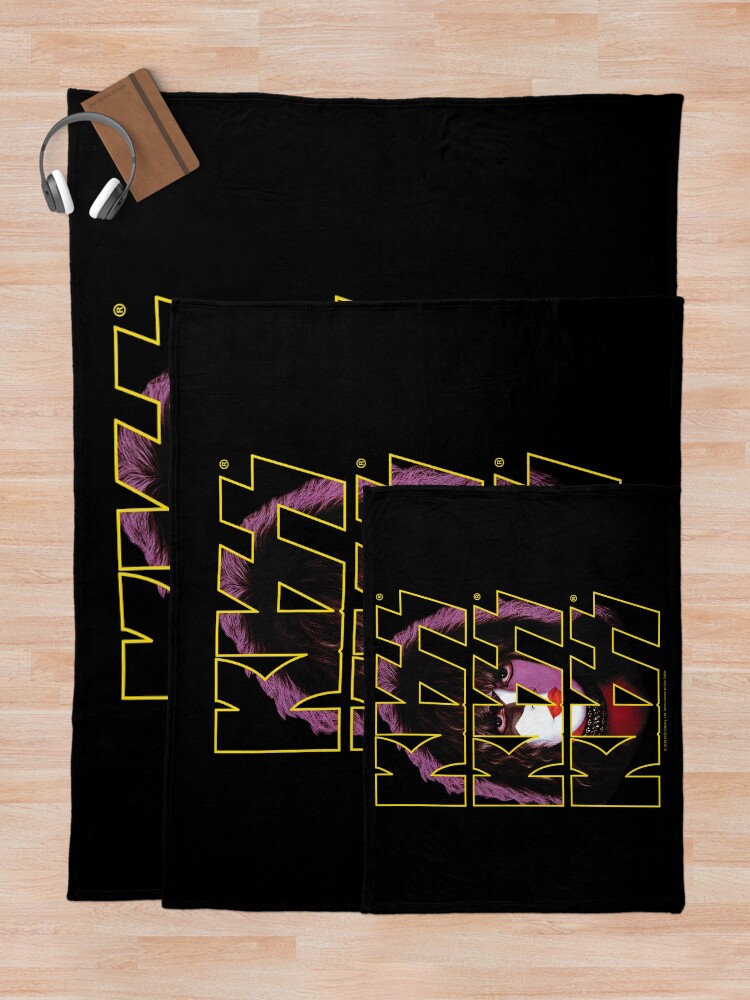 "KISS Band Triple Logo Starchild Design" Throw Blanket for Sale by designminimal Redbubble