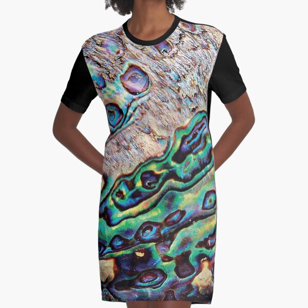Paua Shell, the Sea Opal Graphic T-Shirt Dress