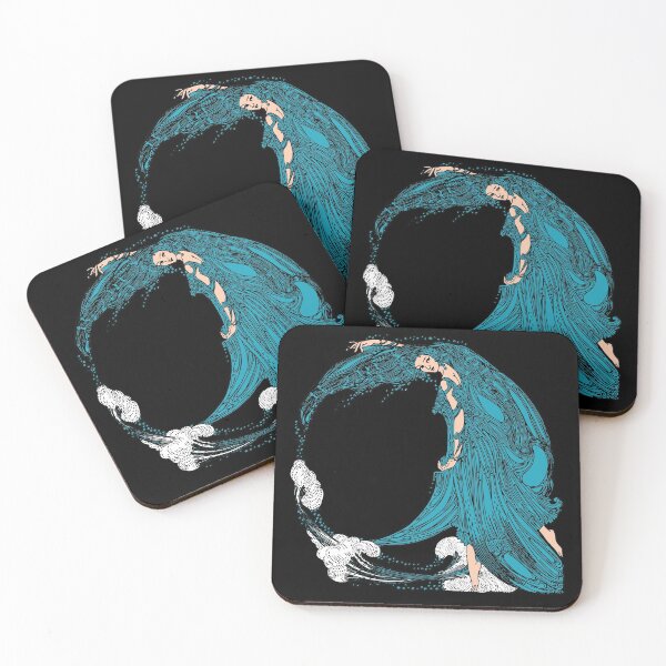 Item preview, Sea Goddess Ocean Waves Black designed and sold by cannevas.