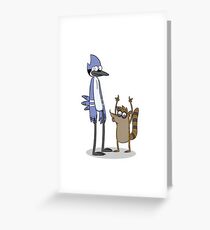 Rigby and Mordecai Greeting Card