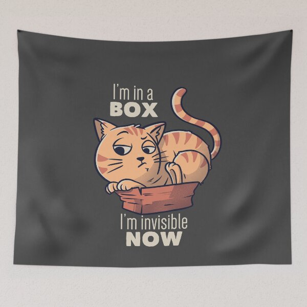 Item preview, I'm In A Box, I'm Invisible Now Funny Cat Gift designed and sold by EduEly.