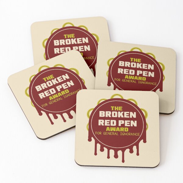 Item preview, The Broken Red Pen Award for General Ignorance designed and sold by LochNestFarm.