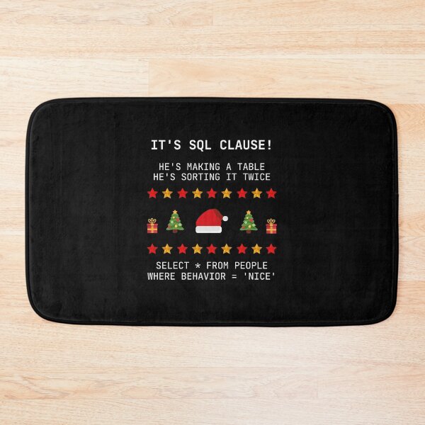 Item preview, SQL Clause Christmas Coding Present designed and sold by NeuralNine.
