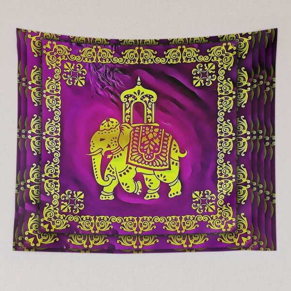 Item preview, Golden Elephant on Purple designed and sold by RitaMaye.