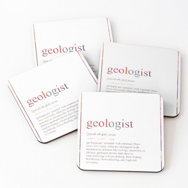 Item preview, GEOLOGIST 251 Watercolor Map Yoga Quote Definition designed and sold by vividpixelusa.