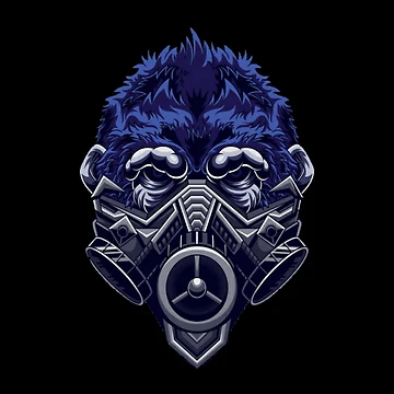 Artwork thumbnail, Masked chimp by Rakos-Merch