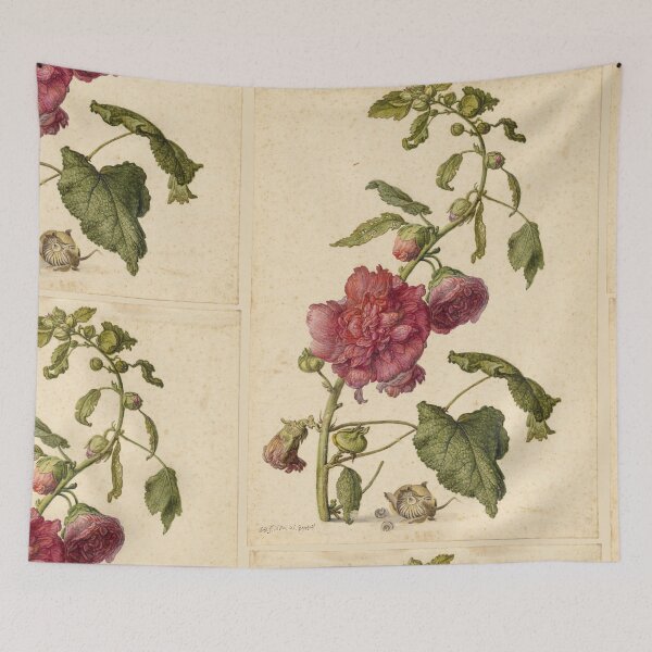 Item preview, Herman Saftleven the Younger (Dutch Painter) - A Hollyhock - 1682 designed and sold by KarpeNoktem.