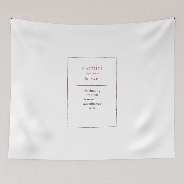 Item preview, GEMINI 249 Watercolor Map Yoga Quote Definition De designed and sold by vividpixelusa.