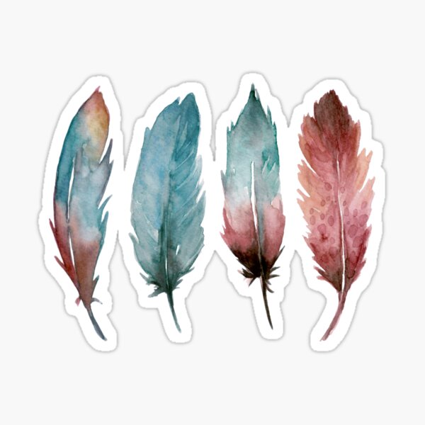 Four Feathers Sticker