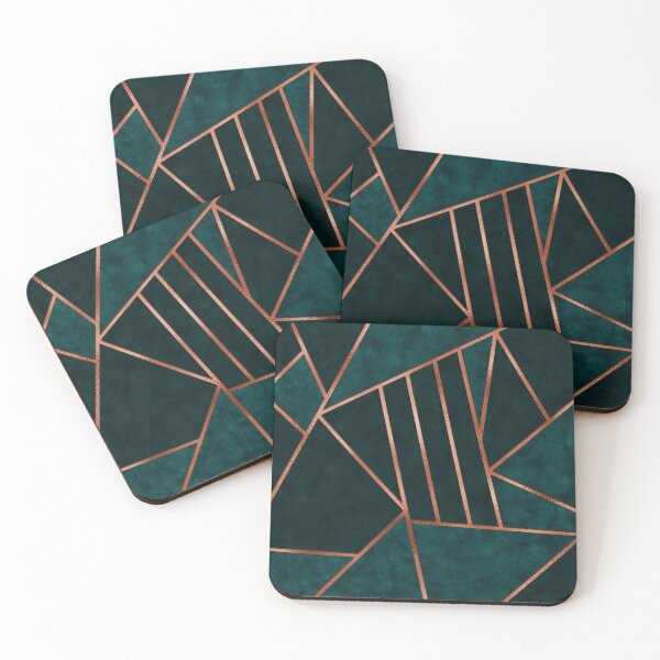 Item preview, Emerald and Copper Geometry designed and sold by AmbienceArt.