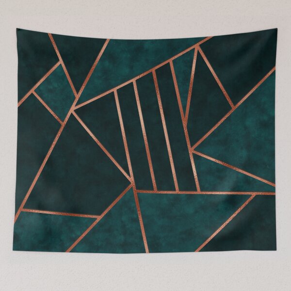 Item preview, Emerald and Copper Geometry designed and sold by AmbienceArt.