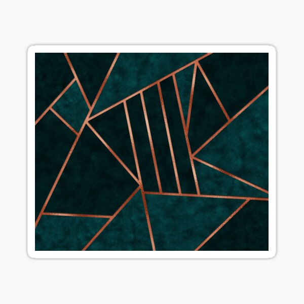 Item preview, Emerald and Copper Geometry designed and sold by AmbienceArt.