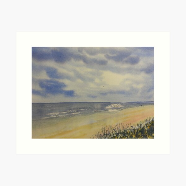 Bridlington South Bay from the Dunes Art Print