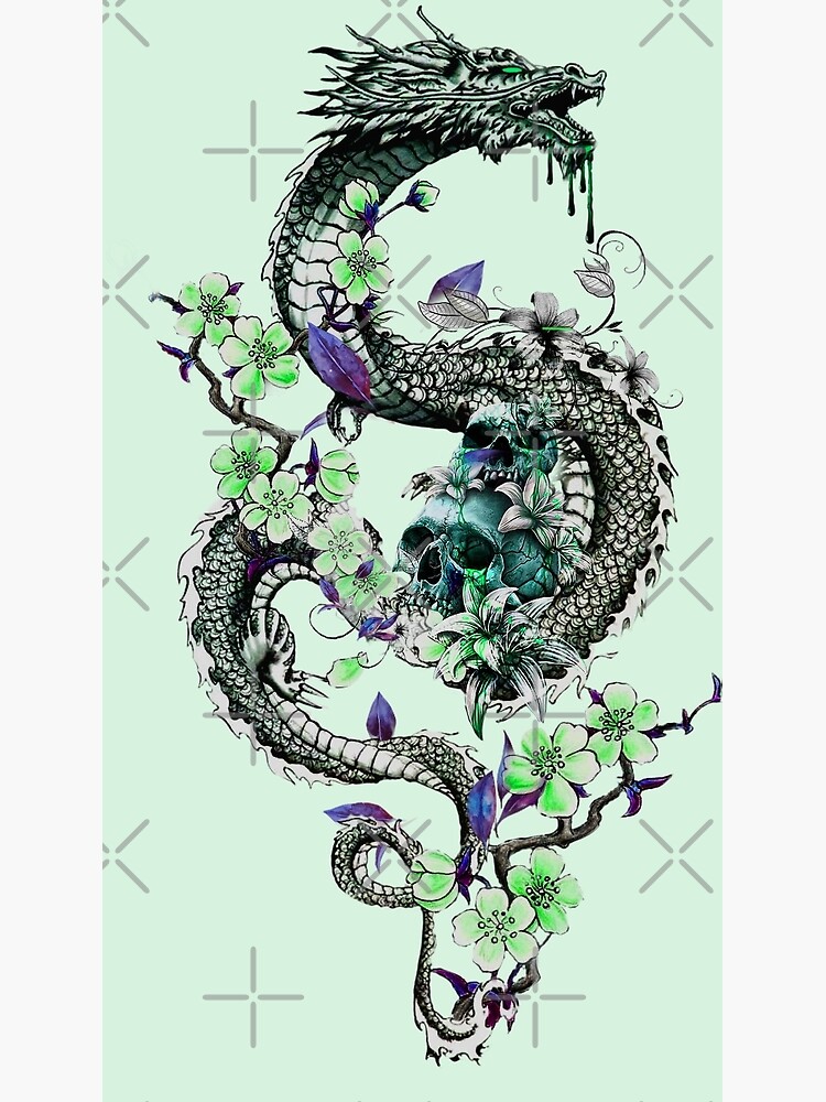 Gothic Dragon Border Sticker