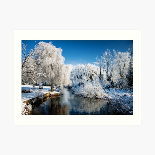 Winter River - Norfolk, UK Art Print