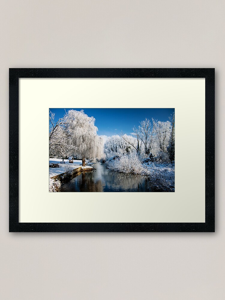 Thumbnail 1 of 7, Framed Art Print, Winter River - Norfolk, UK designed and sold by Coigach.