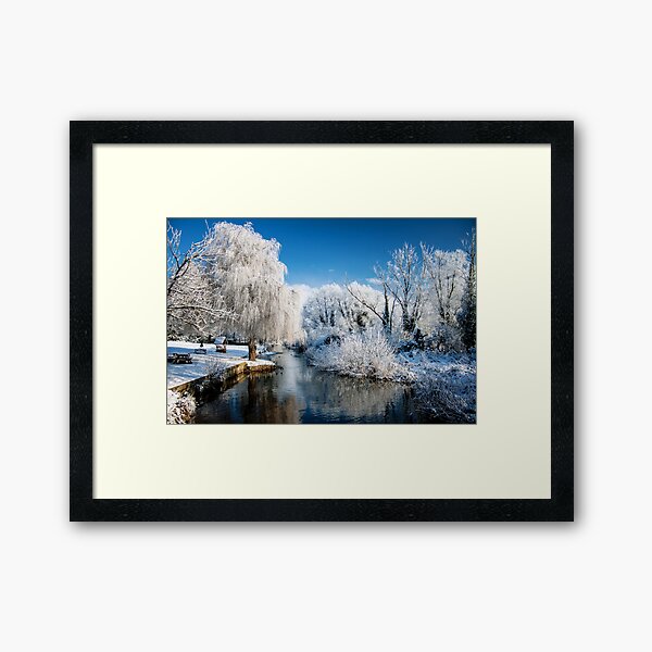 Winter River - Norfolk, UK Framed Art Print
