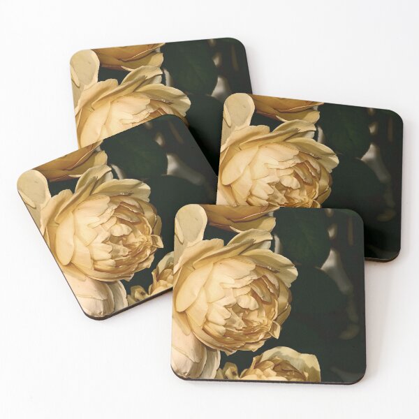 Item preview, Vintage style mellow yellow English rose like golden buttermilk with black designed and sold by Caroline Laursen.