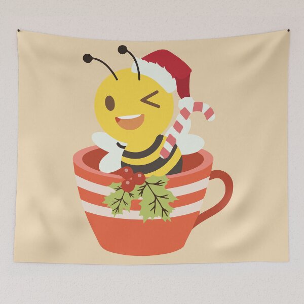 Item preview, Oh Christmas Bee - Bee In Santa Hat designed and sold by Kleon Seo.