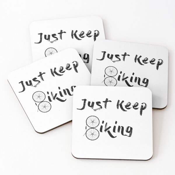 Item preview, Just Keep Biking Inspirational Cycling Quote designed and sold by gamerzemporium.