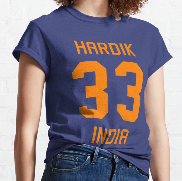 Round White,Yellow. Hardik Pandya Half Sleeve T-Shirt For Unisex, Printed