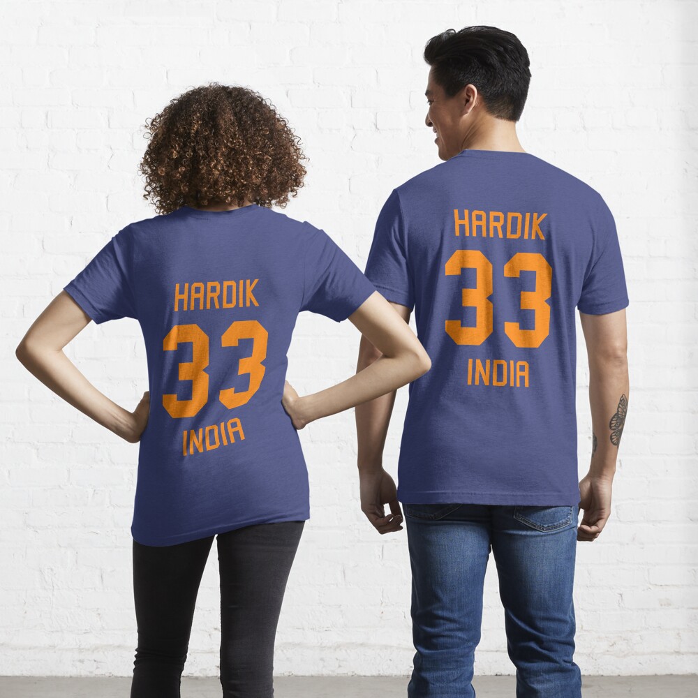 Hardik Pandya | 33 | New Indian Cricket Jersey | Essential T-Shirt