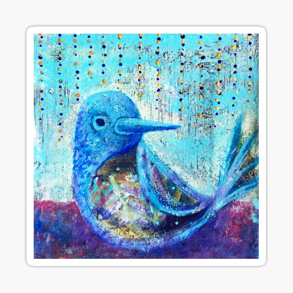 Bluebird of Happiness - Inner Power Painting by Magic with Mellie Sticker