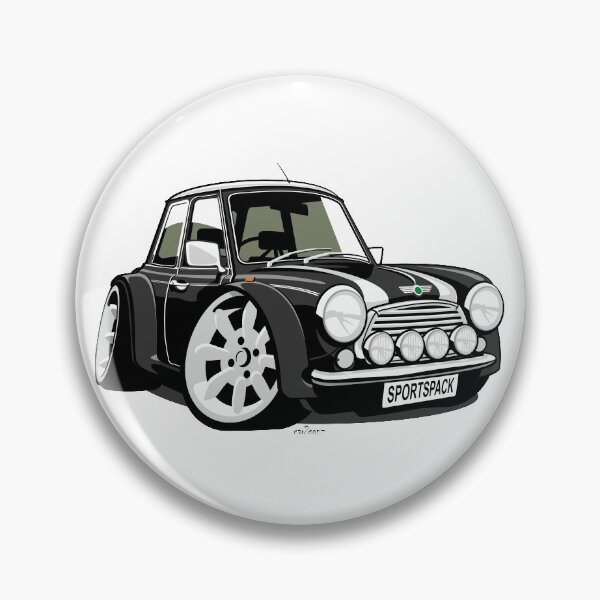 Item preview, Classic Mini Sportspack caricature black designed and sold by car2oonz.