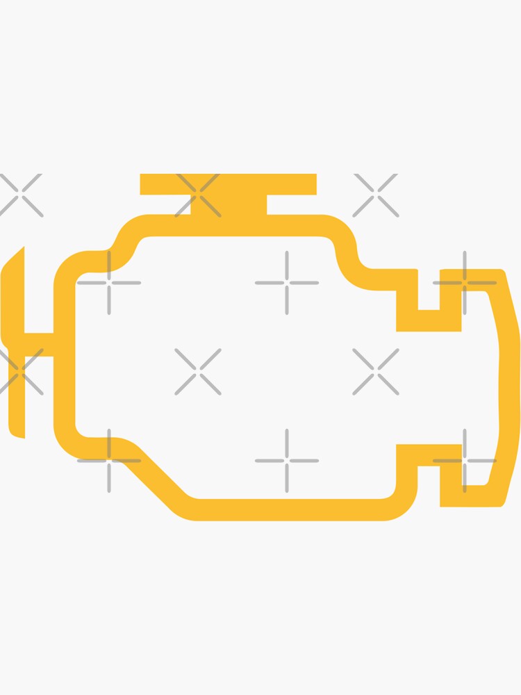 "car emission warning light" Sticker by Ryn666 Redbubble