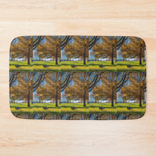Item preview, USA. Pennsylvania. Valley Forge National Historical Park. Autumn. Bench. designed and sold by vadim19.