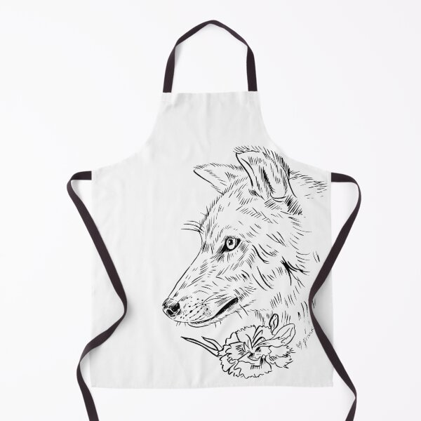 Artikelvorschau, Wolf und Dianthus entworfen und verkauft von MFIllustration.