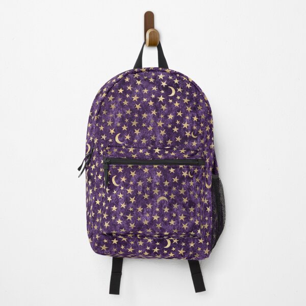 Item preview, Gold moon and stars on velvet design - violet purple designed and sold by AnnieHochmann.