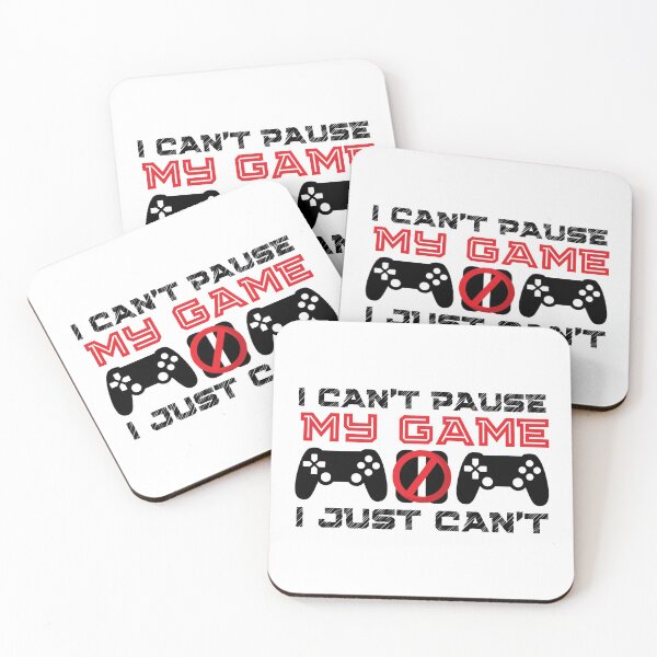 Item preview, I Cant Pause My Game, I Just Cant | Funny Video Gamer Joke | Also available in White lettering for dark backgrounds designed and sold by InkItStudio.
