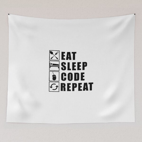 Item preview, Eat Sleep Code Repeat designed and sold by Adel Qasem.