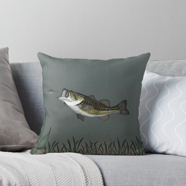 Item preview, Bass & Minnow Underwater Scene, Faux Watercolor designed and sold by carolina1.