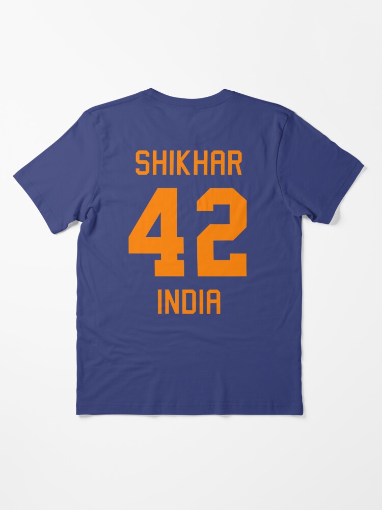 Shikhar Dhawan | 42 | Indian Cricket Jersey | Essential T-Shirt